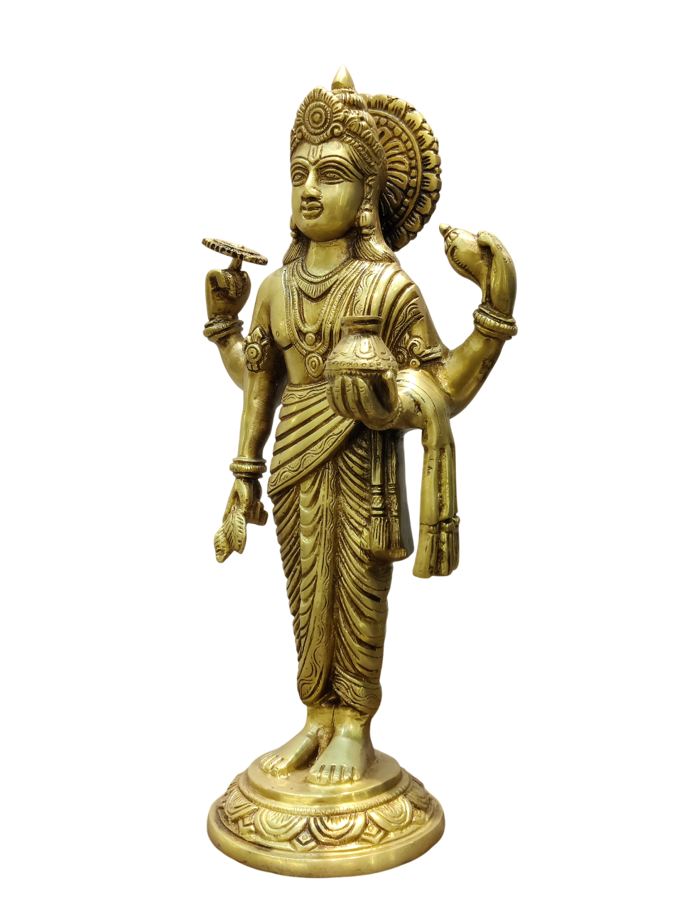 Brass Lord Vishnu Statue