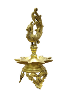 Traditional Brass Peacock Oil Lamp for Pooja & Home Decor