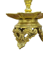 Traditional Brass Peacock Oil Lamp for Pooja & Home Decor
