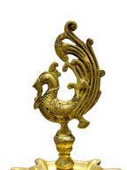 Traditional Brass Peacock Oil Lamp for Pooja & Home Decor