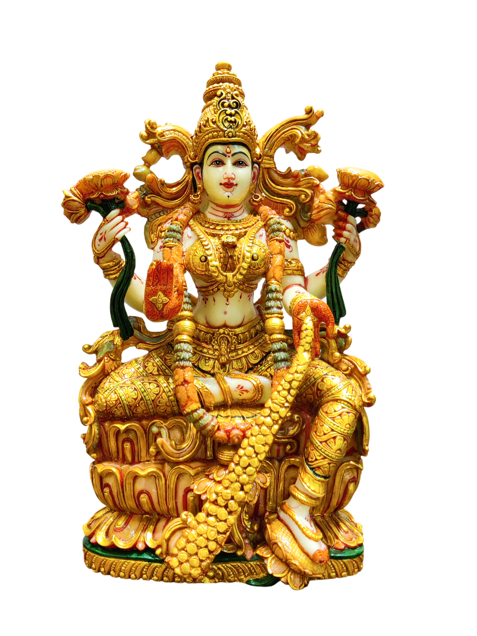 Divine Brass Goddess Lakshmi Idol – Wealth & Prosperity Statue