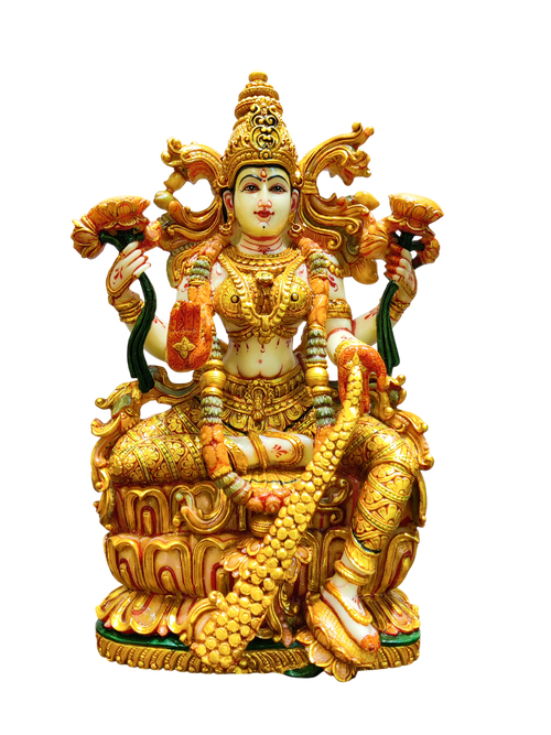Divine Brass Goddess Lakshmi Idol – Wealth & Prosperity Statue