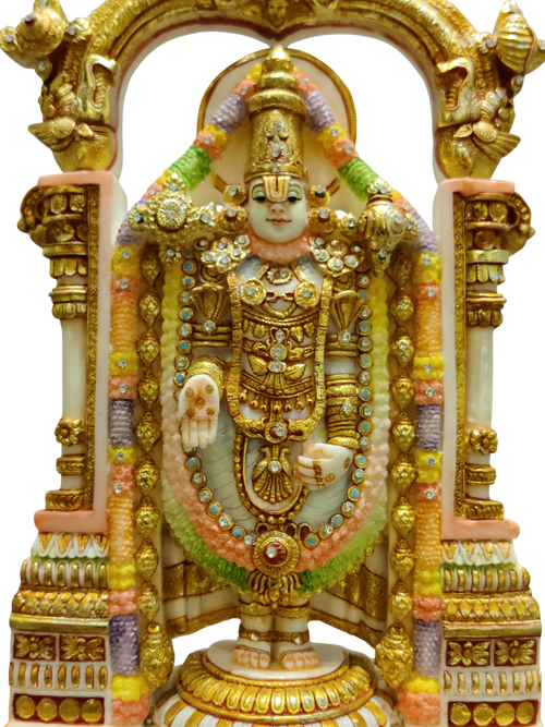 Divine Balaji (Tirupati) Idol with Temple Arch