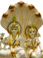 Divine Vishnu–Lakshmi Sheshnag Idol (Premium Marble Finish)