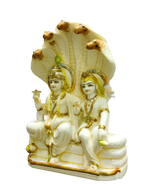 Divine Vishnu–Lakshmi Sheshnag Idol (Premium Marble Finish)