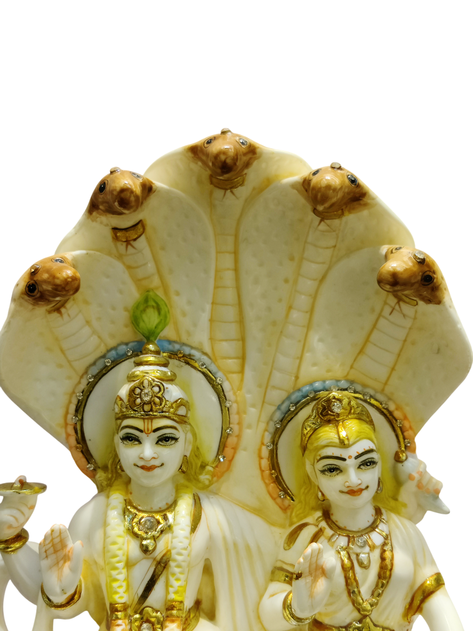 Divine Vishnu–Lakshmi Sheshnag Idol (Premium Marble Finish)