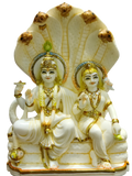 Divine Vishnu–Lakshmi Sheshnag Idol (Premium Marble Finish)