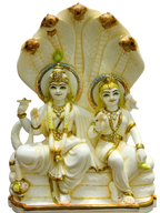 Divine Vishnu–Lakshmi Sheshnag Idol (Premium Marble Finish)