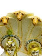 Divine Vishnu–Lakshmi Sheshnag Idol (Premium Marble Finish)