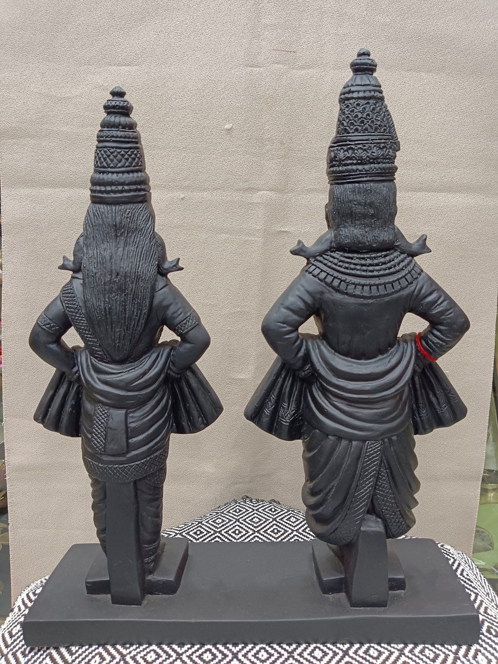 Vitthal Rukmini Fiber Statue Set – Traditional Pandurang Idol