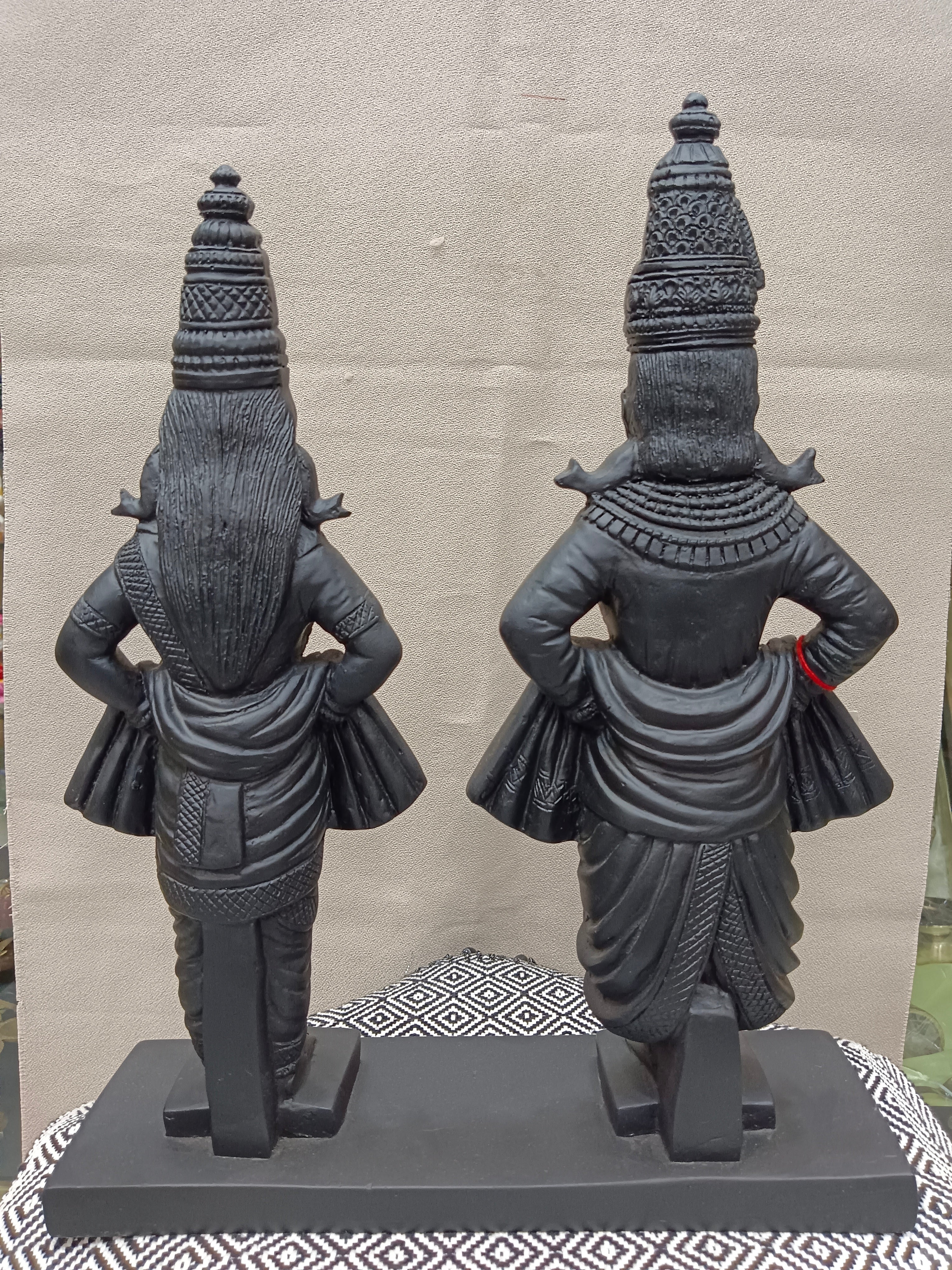 Vitthal Rukmini Fiber Statue Set – Traditional Pandurang Idol