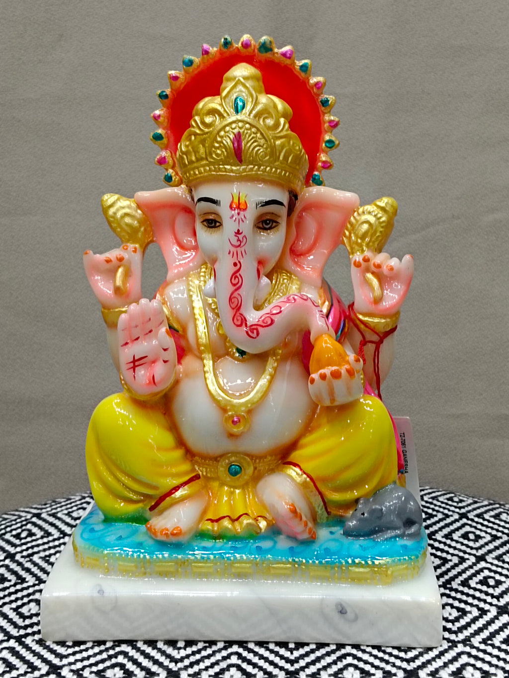 Colorful Fiber Ganesha Statue – Lord Ganesh Idol for Home Décor