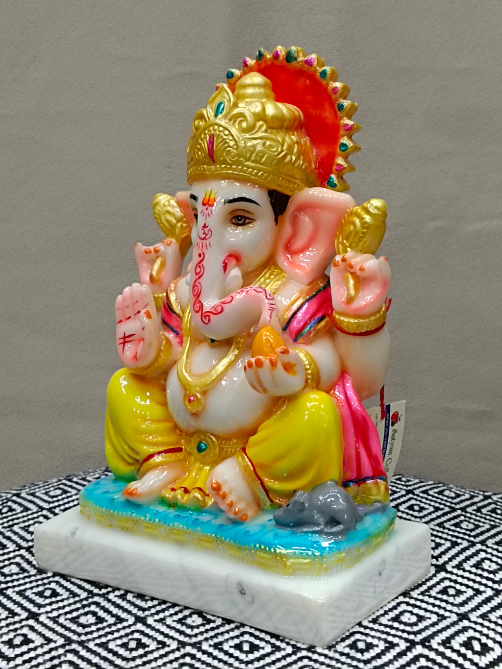 Colorful Fiber Ganesha Statue – Lord Ganesh Idol for Home Décor