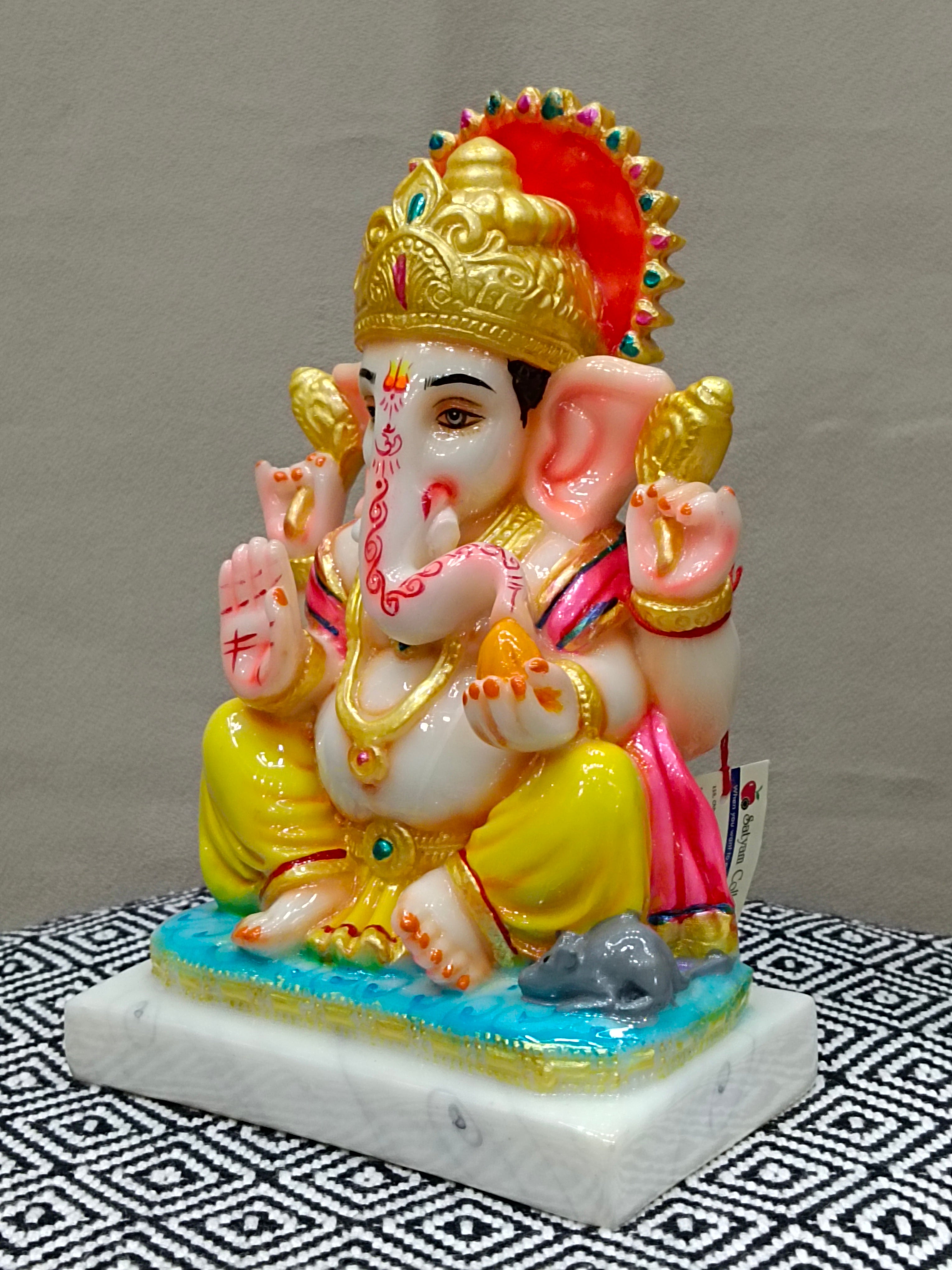 Colorful Fiber Ganesha Statue – Lord Ganesh Idol for Home Décor