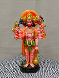 Panchamukhi Hanuman Statue – Colorful Five-Faced Fiber Idol with Gada