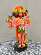 Panchamukhi Hanuman Statue – Colorful Five-Faced Fiber Idol with Gada