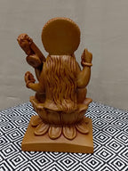 Goddess Saraswati on Lotus with Veena – Traditional Fiber Statue