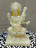 Goddess Saraswati Fiber Statue with Veena – Elegant Idol for Pooja & Décor