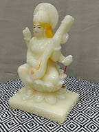 Goddess Saraswati Fiber Statue with Veena – Elegant Idol for Pooja & Décor