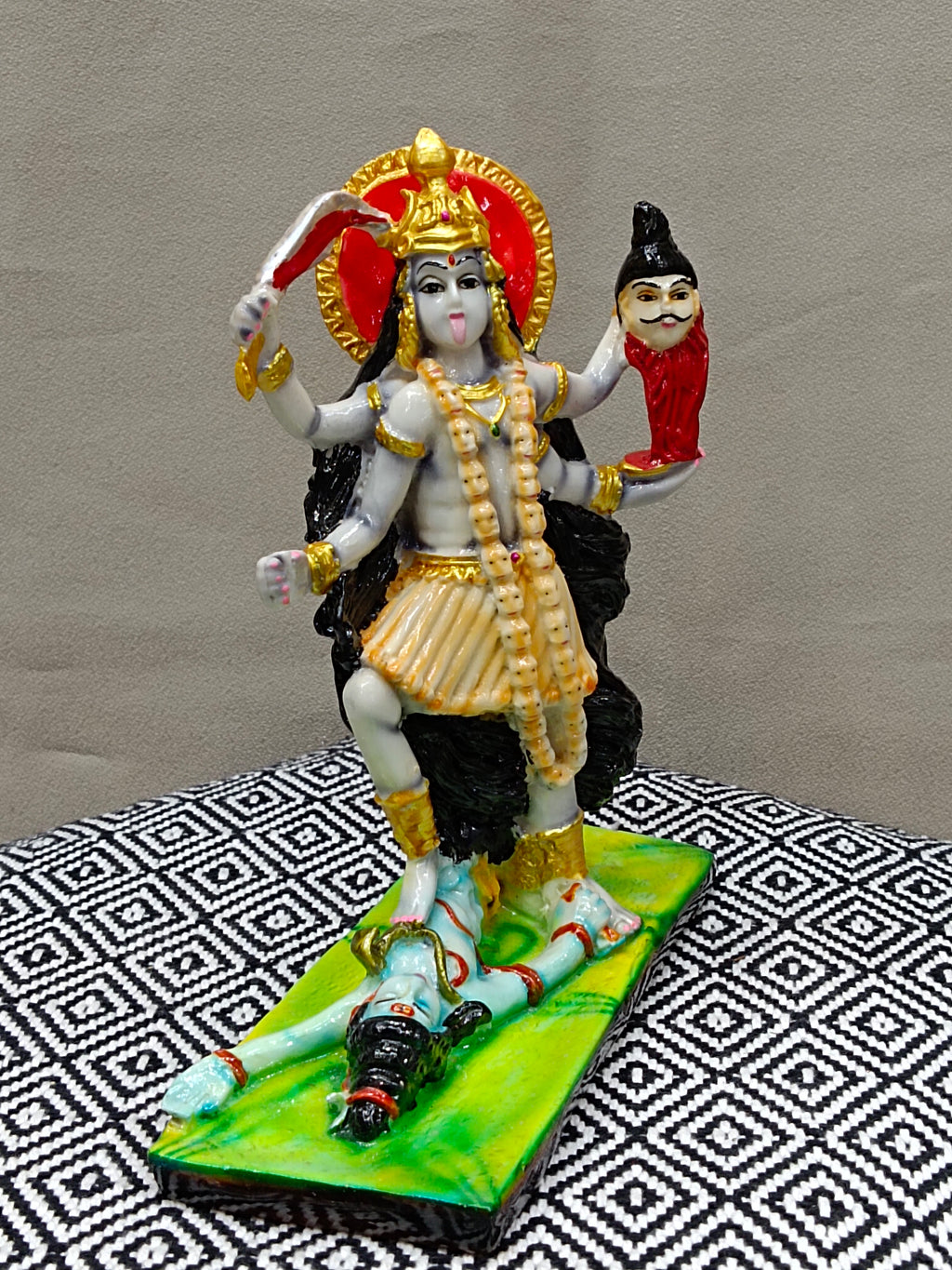 Goddess Kali Maa Fiber Statue with Multiple Arms
