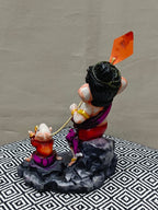Ganesha Flying Kite with Mouse – Colorful Fiber Lord Ganesh Statue