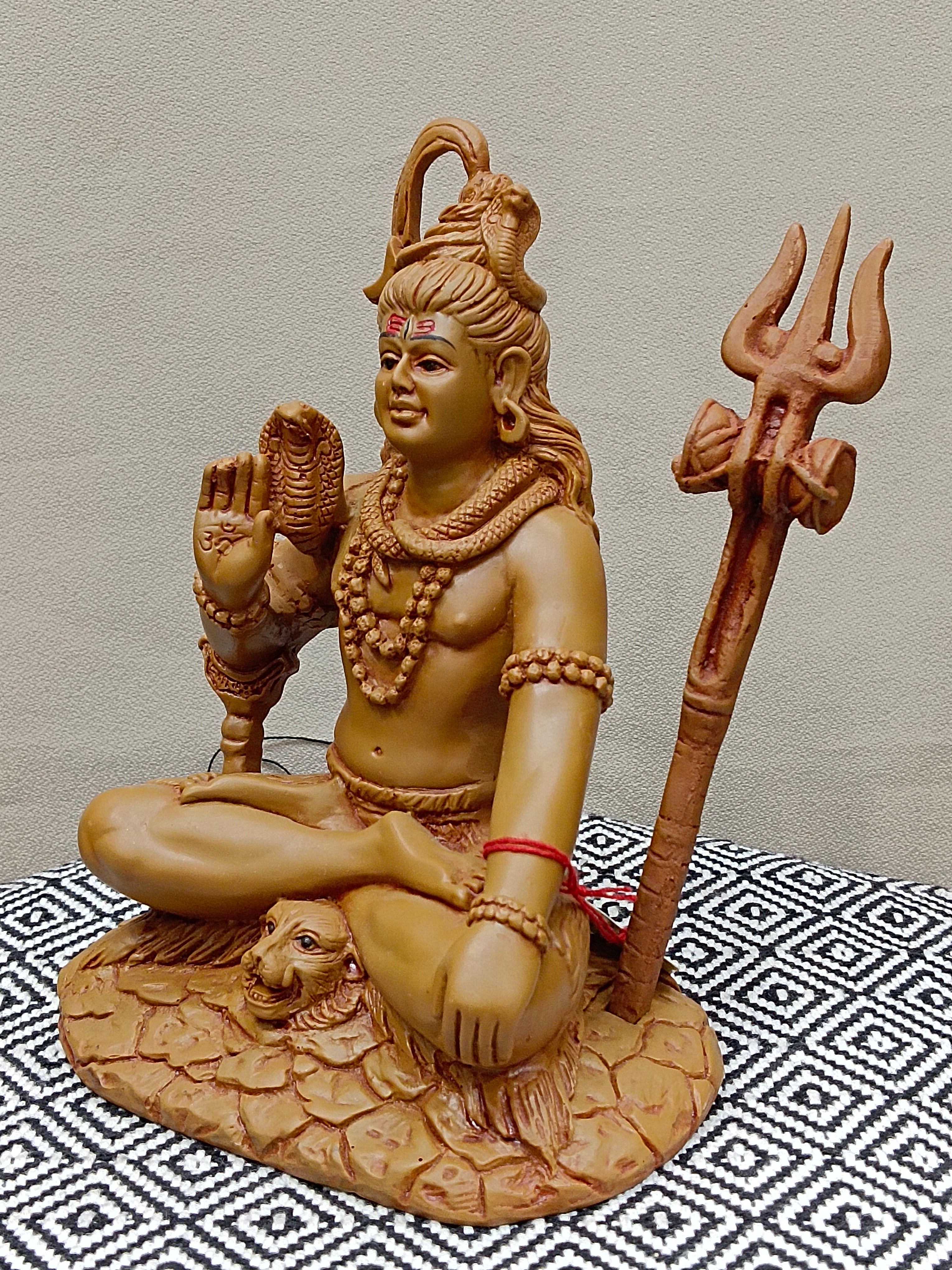 Lord Shiva Fiber Statue – Meditating Shiva Idol
