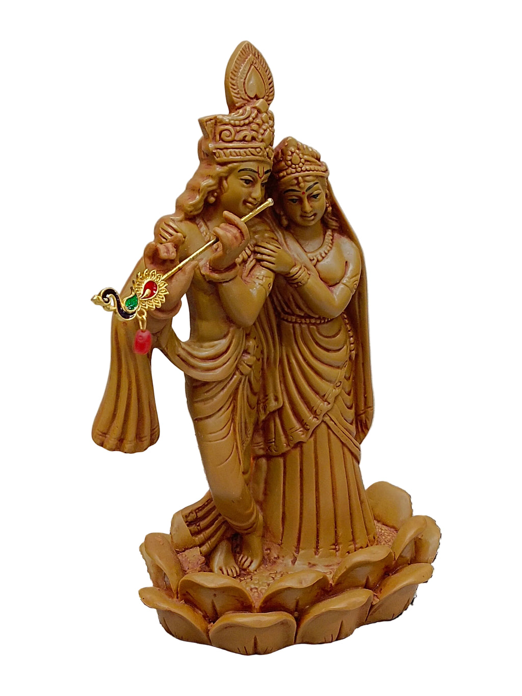 Radha Krishna Fiber Statue – Elegant Krishna Flute Idol
