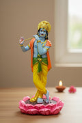 Krishna Fiber Statue with Flute – Traditional Krishna Idol