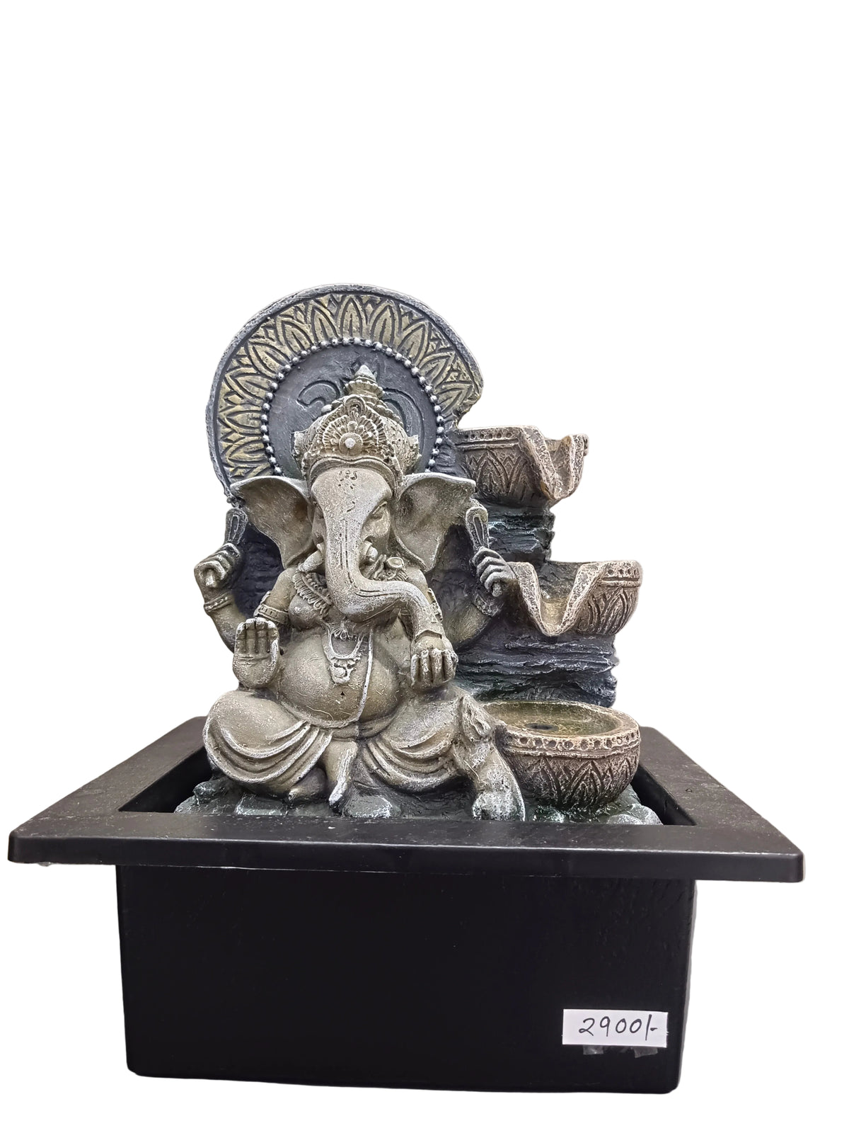 Ganesha Tabletop Water Fountain – 3-Tier Cascading Design