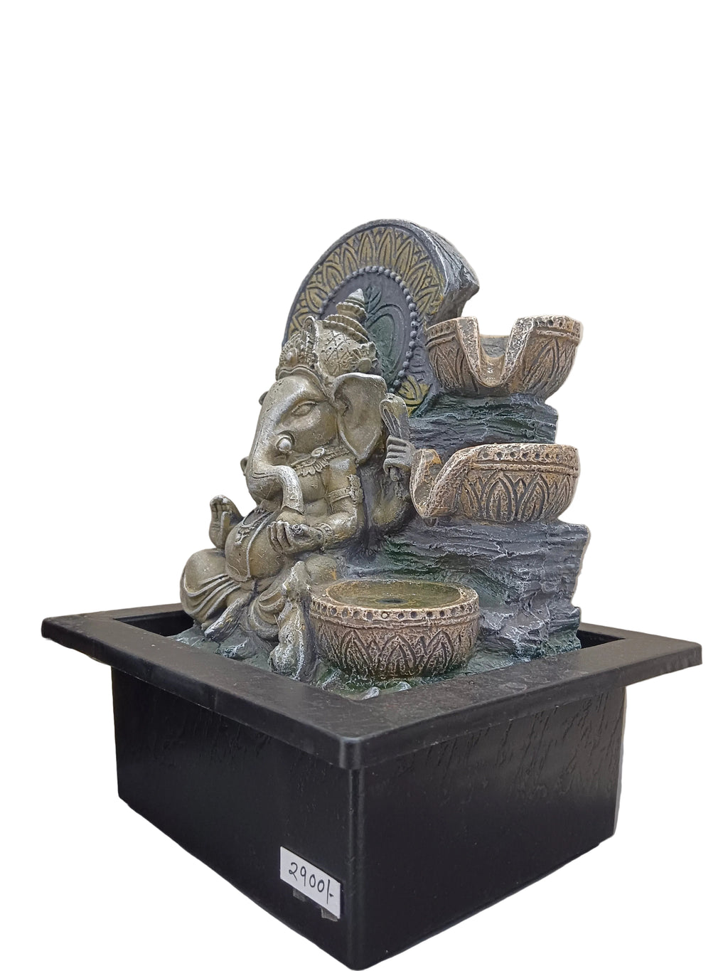 Ganesha Tabletop Water Fountain – 3-Tier Cascading Design
