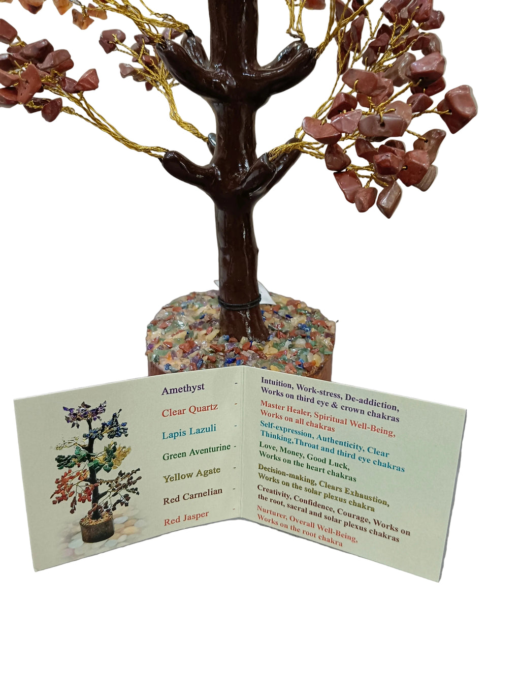 7 Chakra Tiered Crystal Tree – 16.5 Inch Gemstone Tree