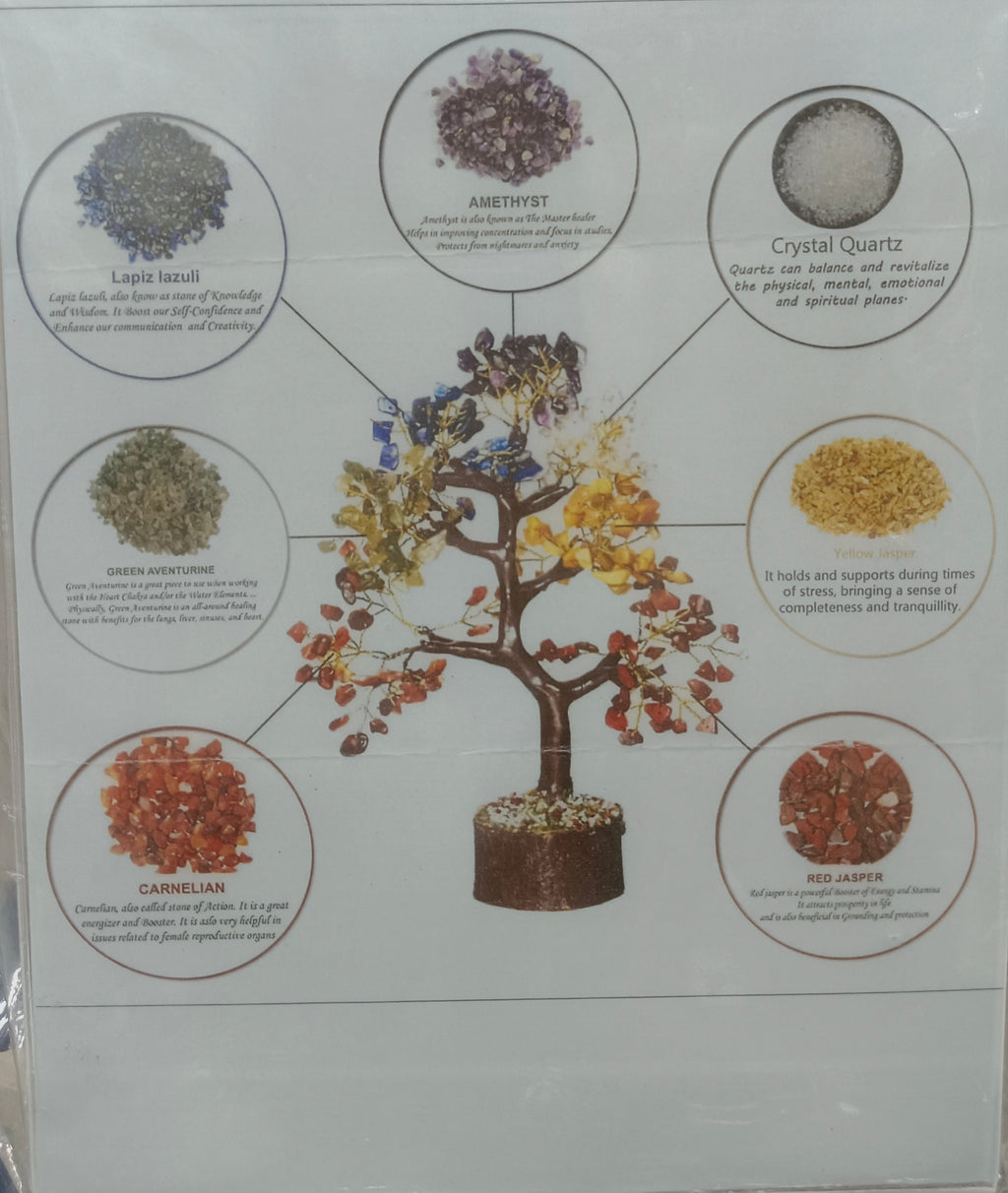 7 Chakra Tiered Crystal Tree – 16.5 Inch Gemstone Tree