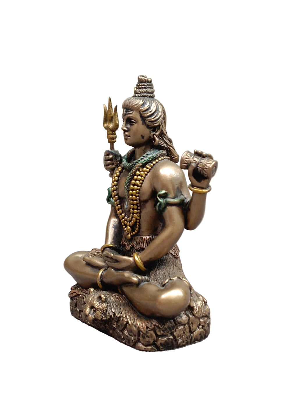 Meditating Lord Shiva Mini Idol – Bronze Finish (3.5 Inch)