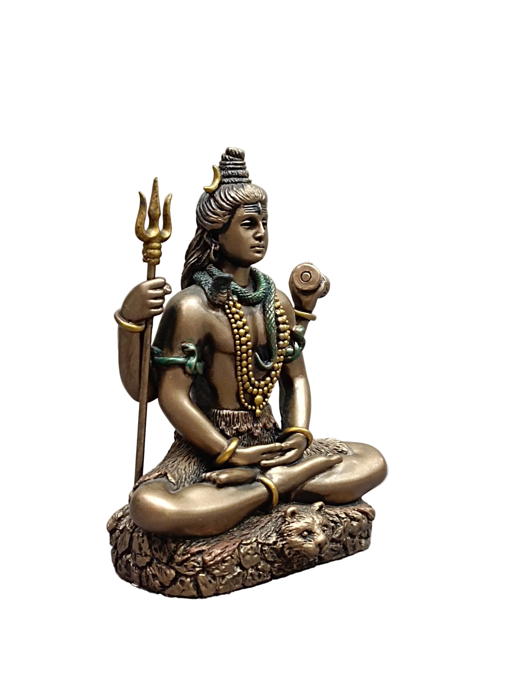 Meditating Lord Shiva Mini Idol – Bronze Finish (3.5 Inch)