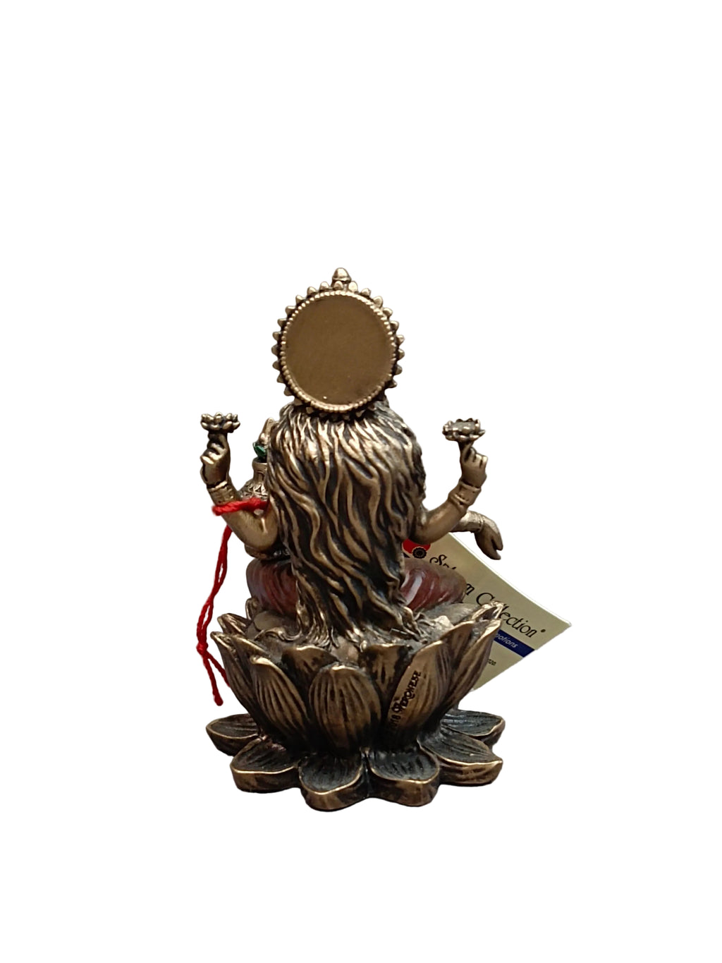 Goddess Lakshmi on Lotus Mini Idol – Bronze Finish (3.5 Inch)