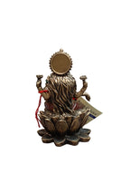 Goddess Lakshmi on Lotus Mini Idol – Bronze Finish (3.5 Inch)