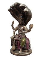 Lord Vishnu Sitting on Sheshnag Idol – Resin Bronze Finish (5.5 Inch)