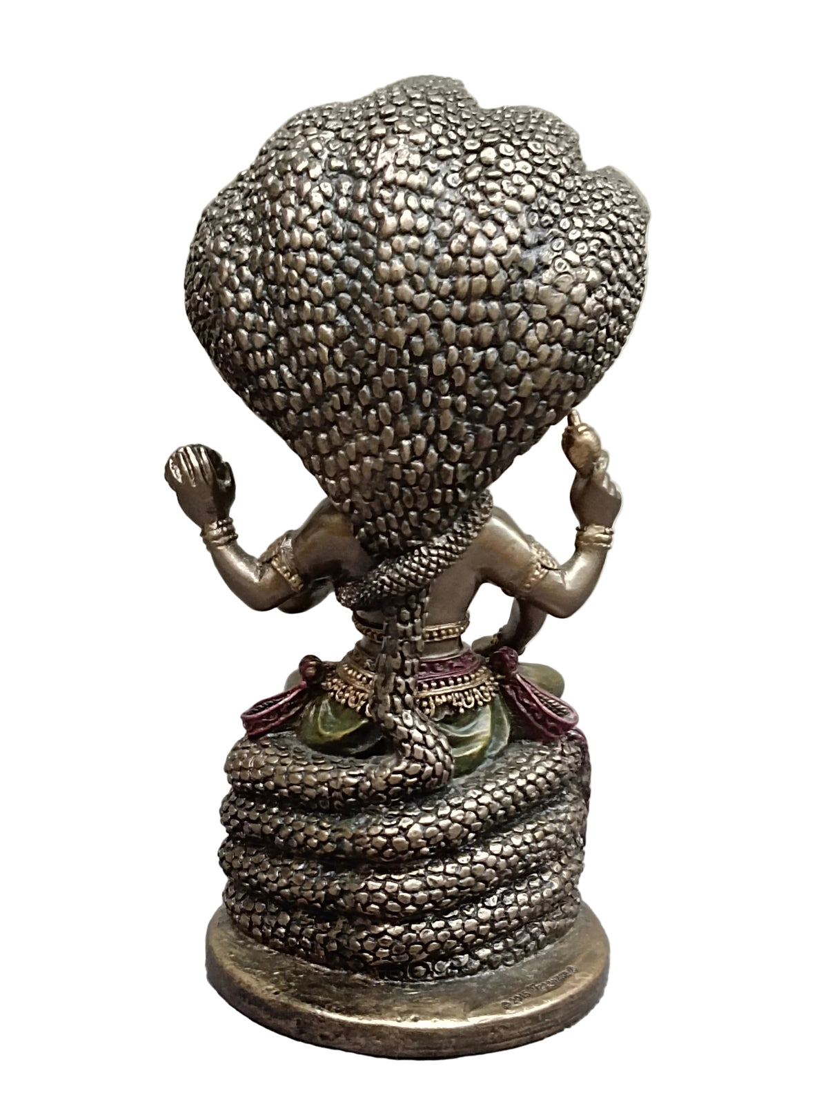 Lord Vishnu Sitting on Sheshnag Idol – Resin Bronze Finish (5.5 Inch)