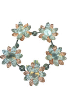Silver & Copper 5 Lotus Tealight Candle Holder – 13 Inch Ring Stand