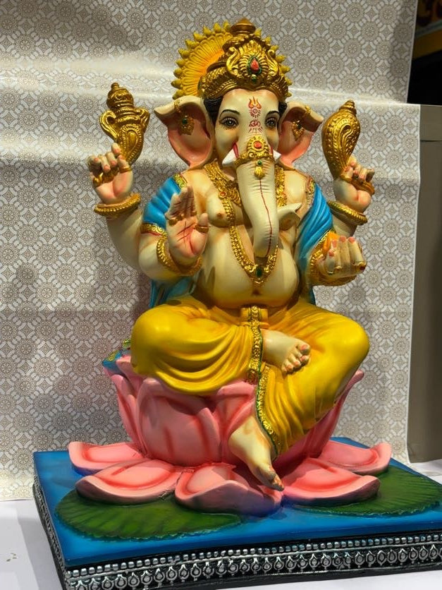 Lord Ganesha on Lotus Throne – Premium Idol