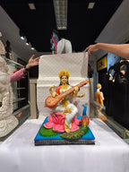 Divine Goddess Saraswati Idol – Veena Playing Wisdom Statue