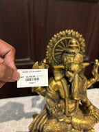 Antique Brass Finish Lord Ganesha Idol – Timeless Divine Elegance
