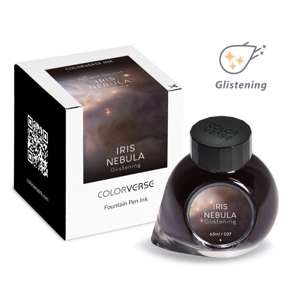 Colorverse | Gray | Fountain Pen Bottled Ink | Project ink | Iris Nebula Glistening- 65ml.