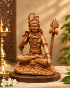 Lord Shiva Fiber Statue – Meditating Shiva Idol