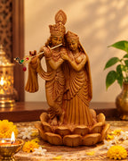 Radha Krishna Fiber Statue – Elegant Krishna Flute Idol