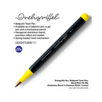 LEUCHTTURM1917 Ball Point Pen with Royal Blue Ink | Bauhaus Edition | Drehgriffel No. 1 | Black/Lemon | Twist Mechanism