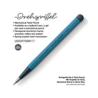 LEUCHTTURM1917 0.7mm Mechanical Clutch Pencil | Graphite HB Lead | Drehgriffel No. 2 | Stone Blue | Twist Mechanism