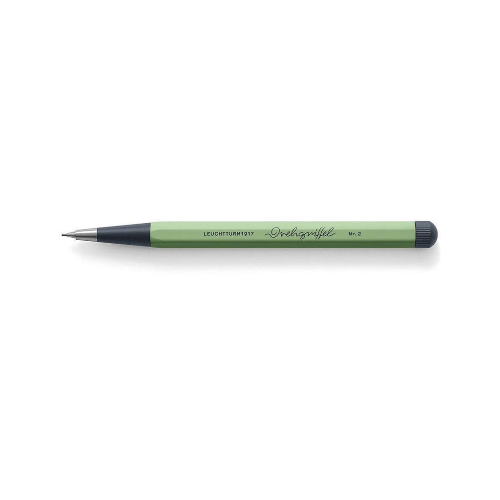 LEUCHTTURM1917 0.7mm Mechanical Clutch Pencil | Graphite HB Lead | Drehgriffel No. 2 | Sage Green | Twist Mechanism