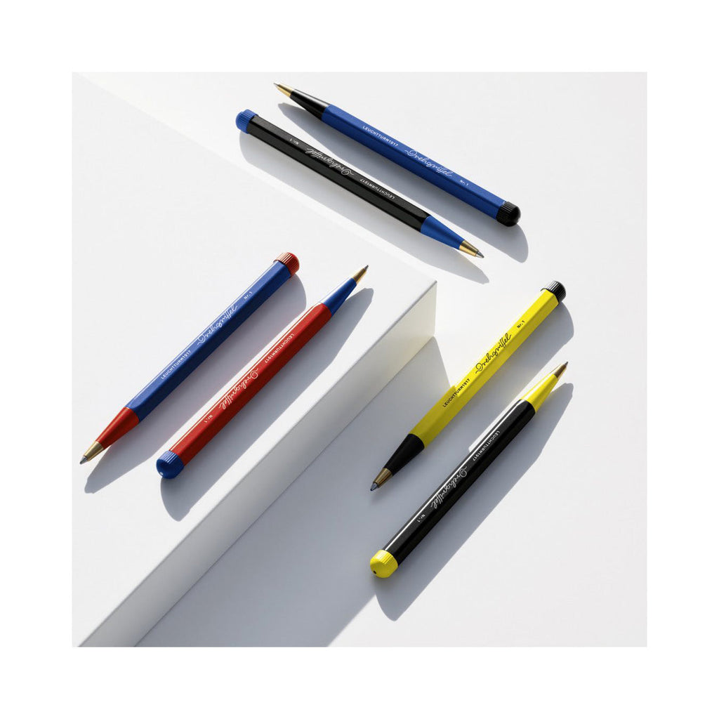 LEUCHTTURM1917 Ball Point Pen with Royal Blue Ink | Bauhaus Edition | Drehgriffel No. 1 | Black/Royal Blue | Twist Mechanism