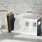 Litem | Book Rack with  4 Compartments | Organiser | Cool Grey | My Room